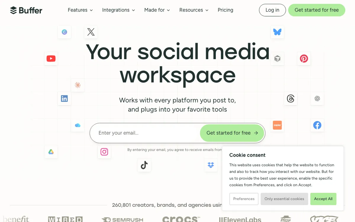 Buffer, screenshot (September 2026)