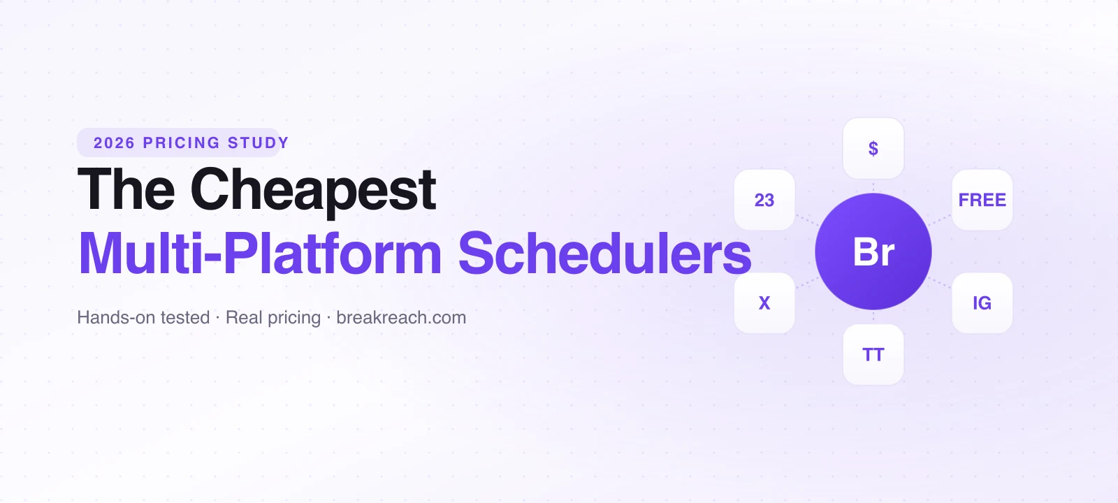 The Cheapest Social Media Schedulers for Multiple Platforms (2026 Pricing)