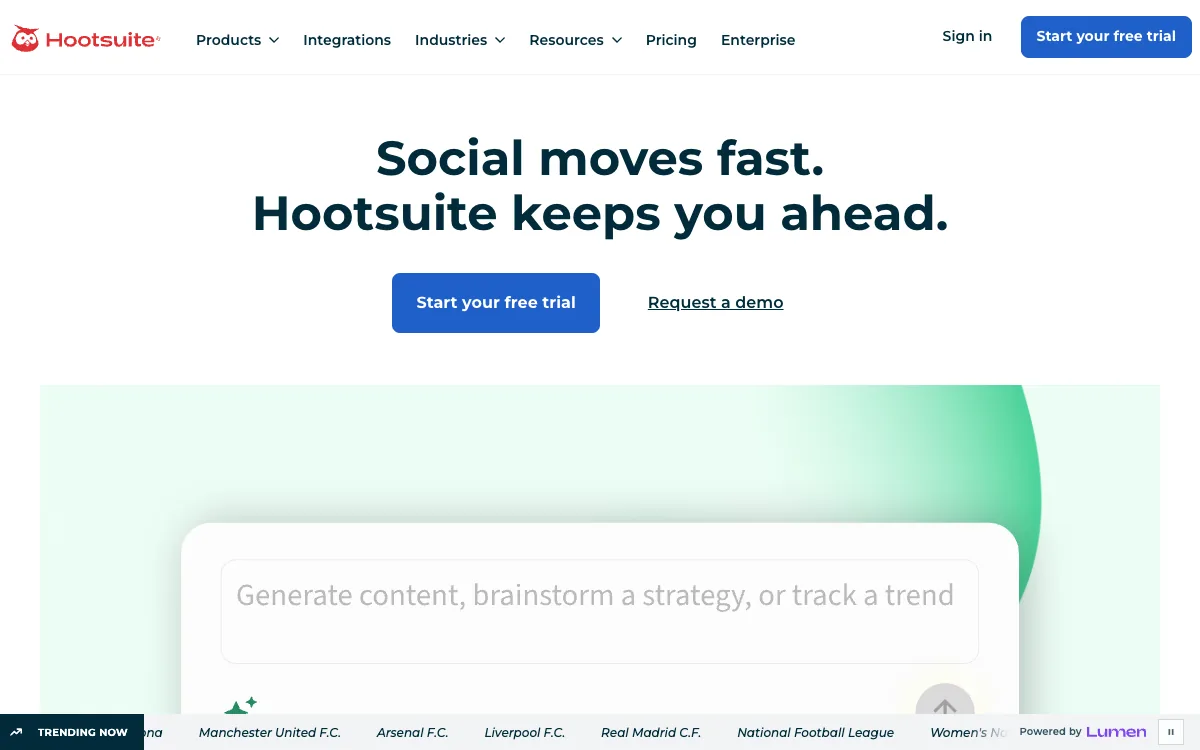 Hootsuite website, September 2026