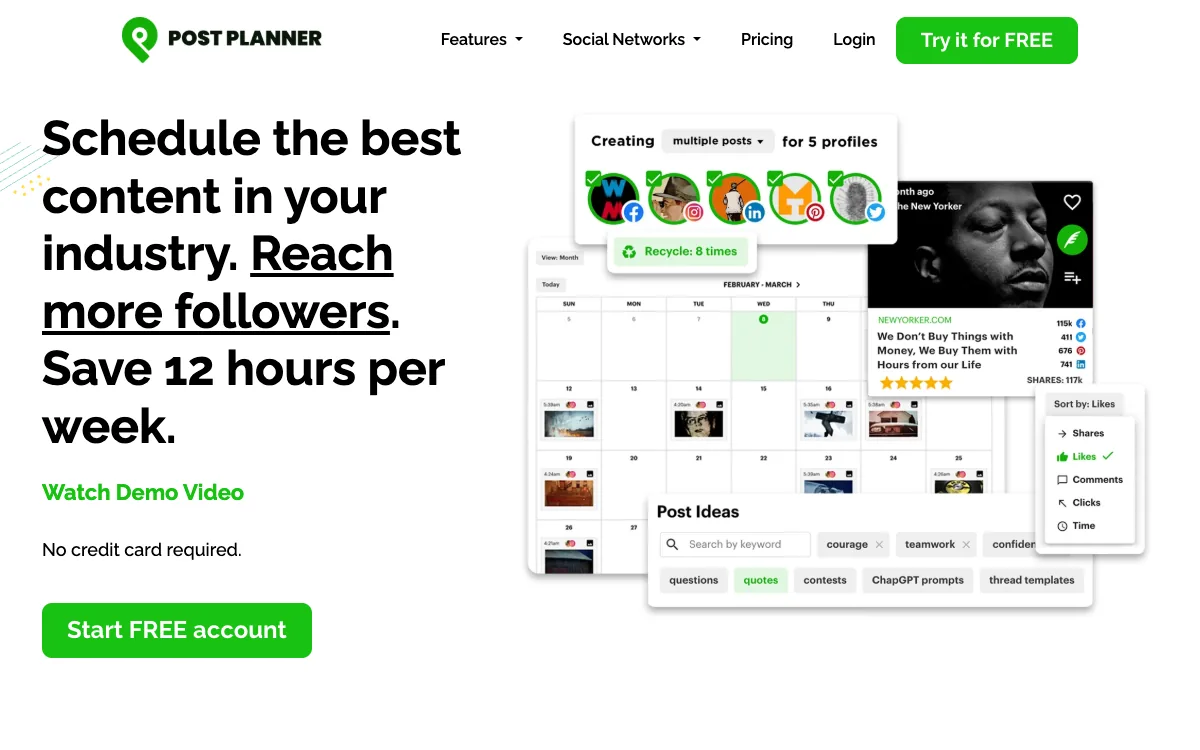 Post Planner website, September 2026